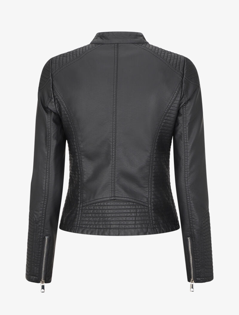 Veste matelassée en simili - Noir - 2