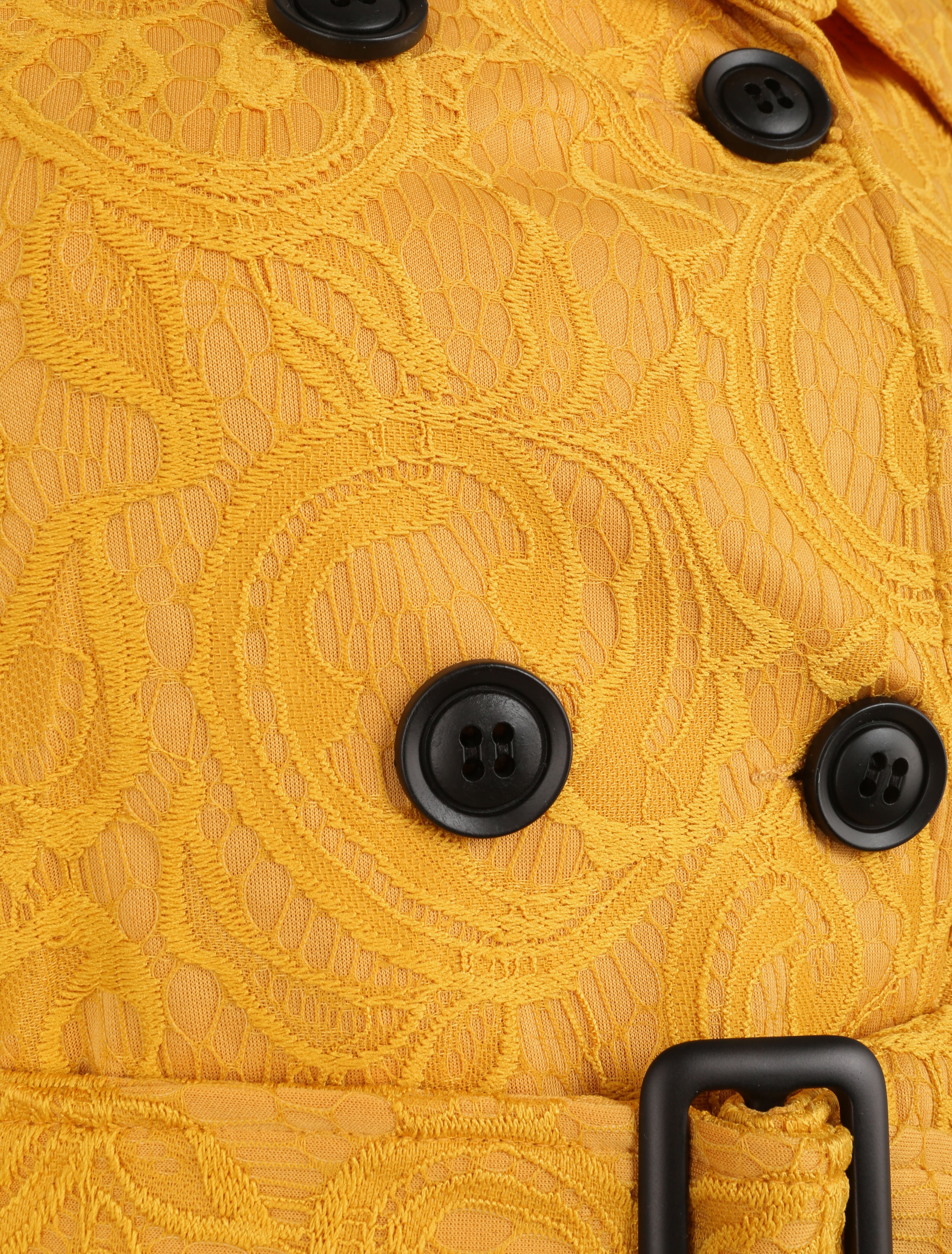 Trench en dentelle - Jaune - 3