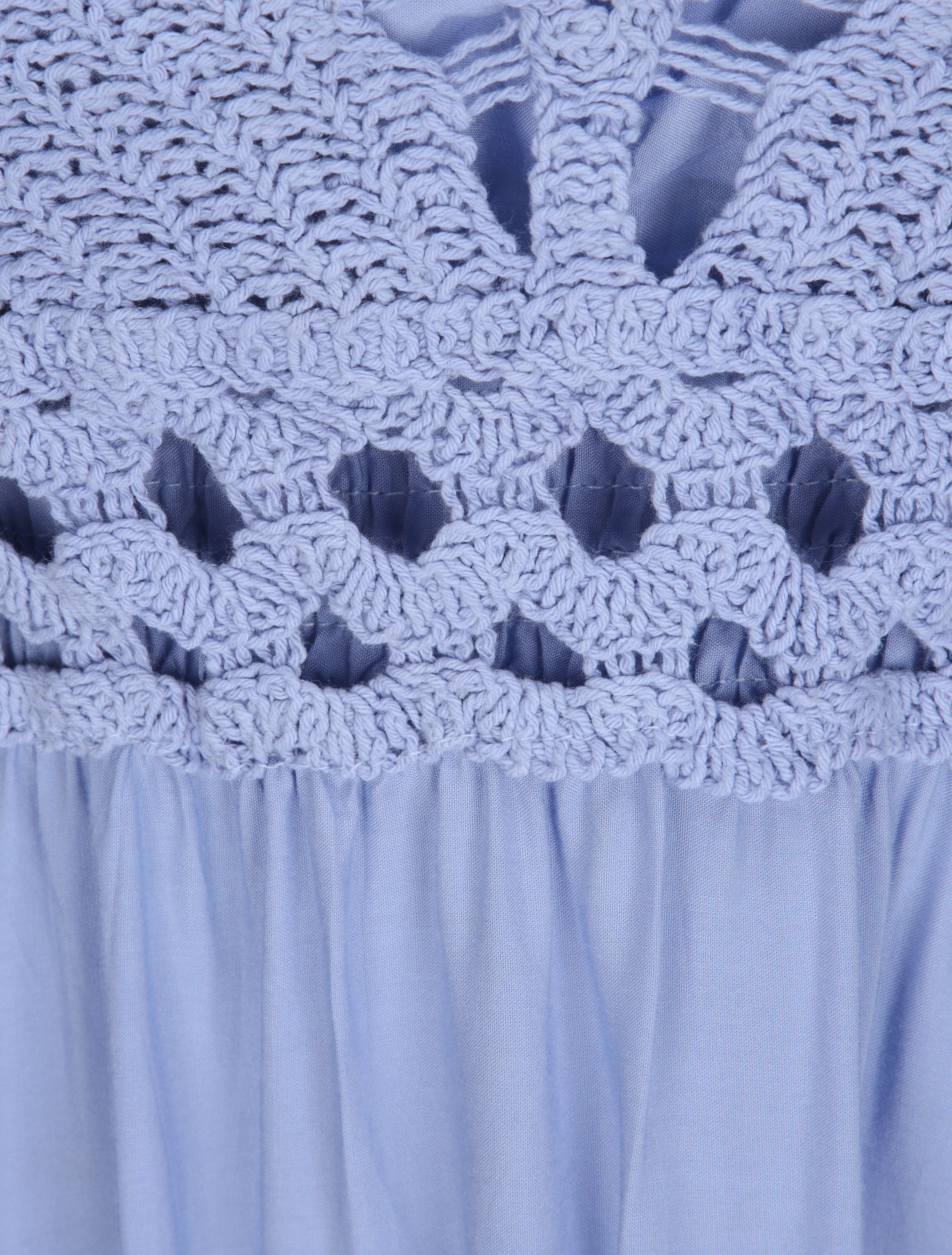 Robe empire uni à dos nu - Bleu clair - 3