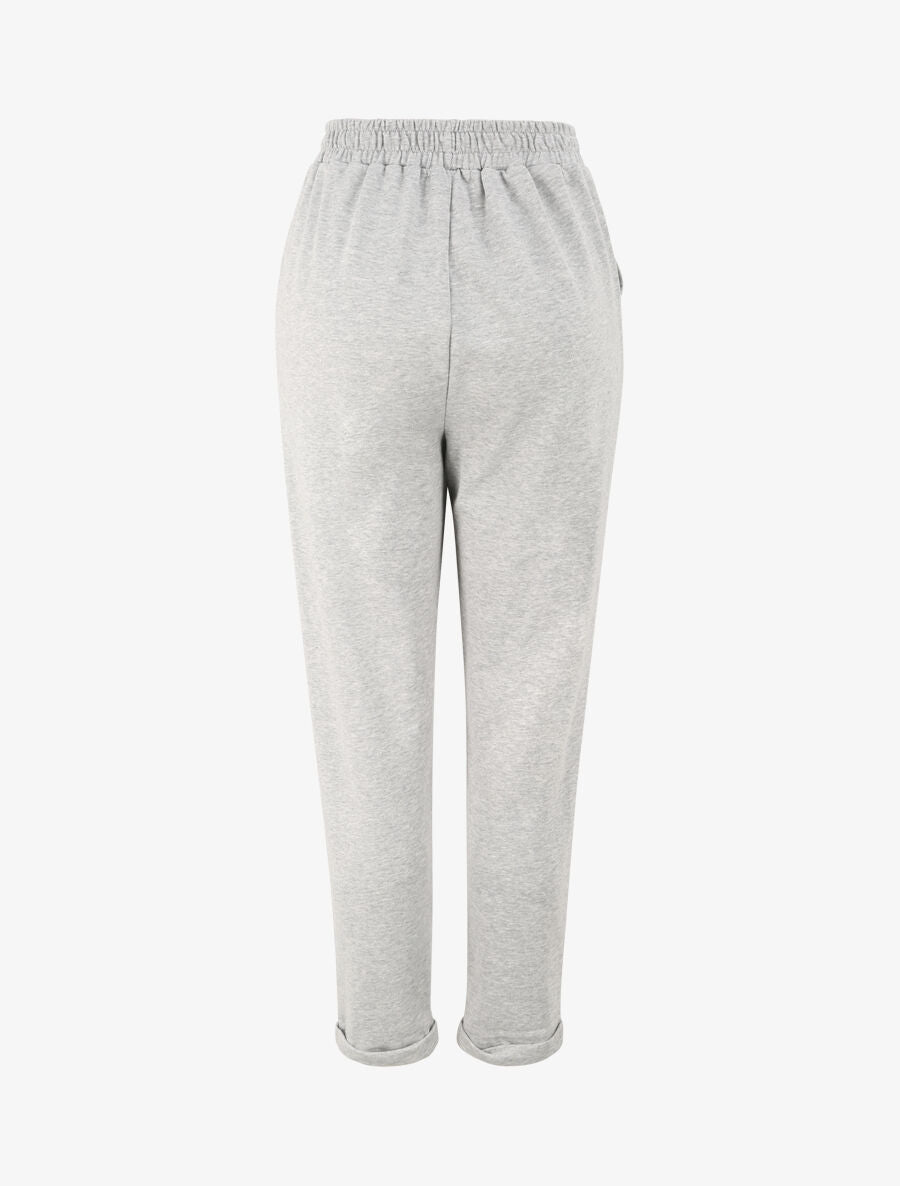 Jogging regular uni taille haute - Gris chiné - 2