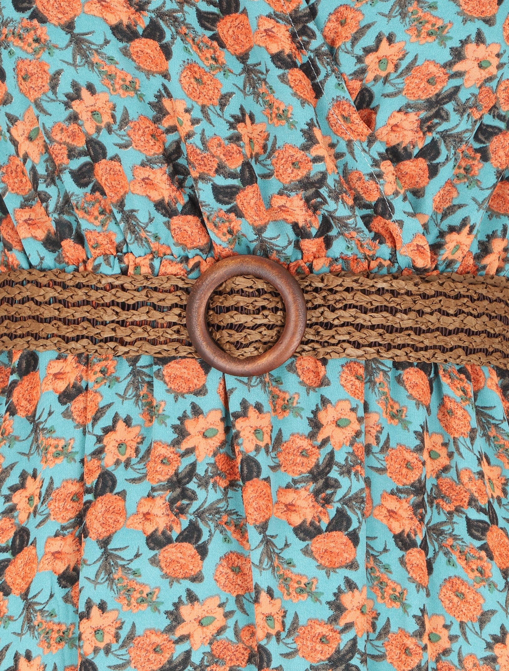 Robe longue à imprimé liberty - Bleu canard - 3