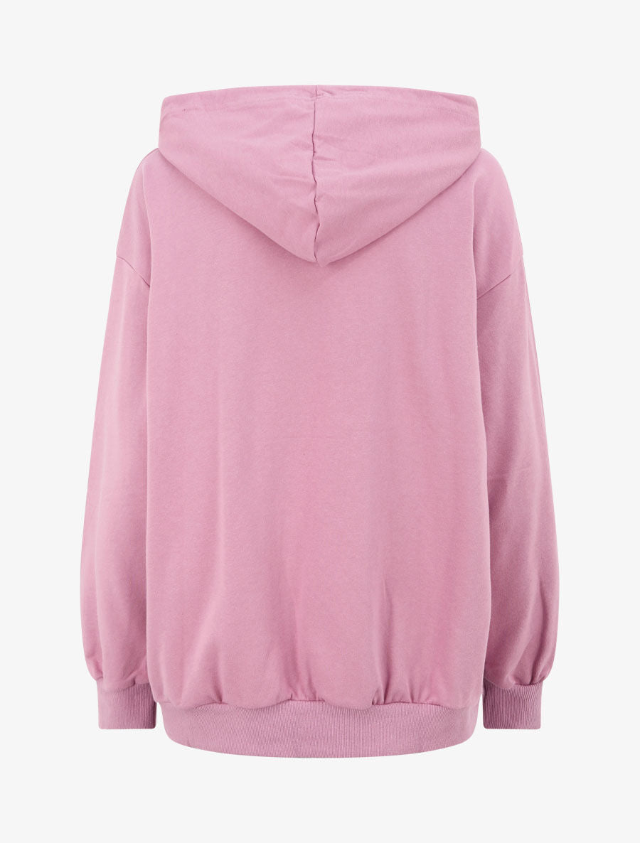Sweat à capuche à inscription - Vieux rose - 2