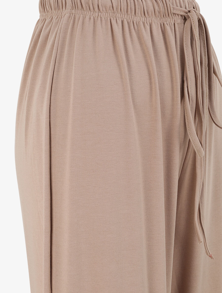 Pantalon fluide uni - Beige - 3