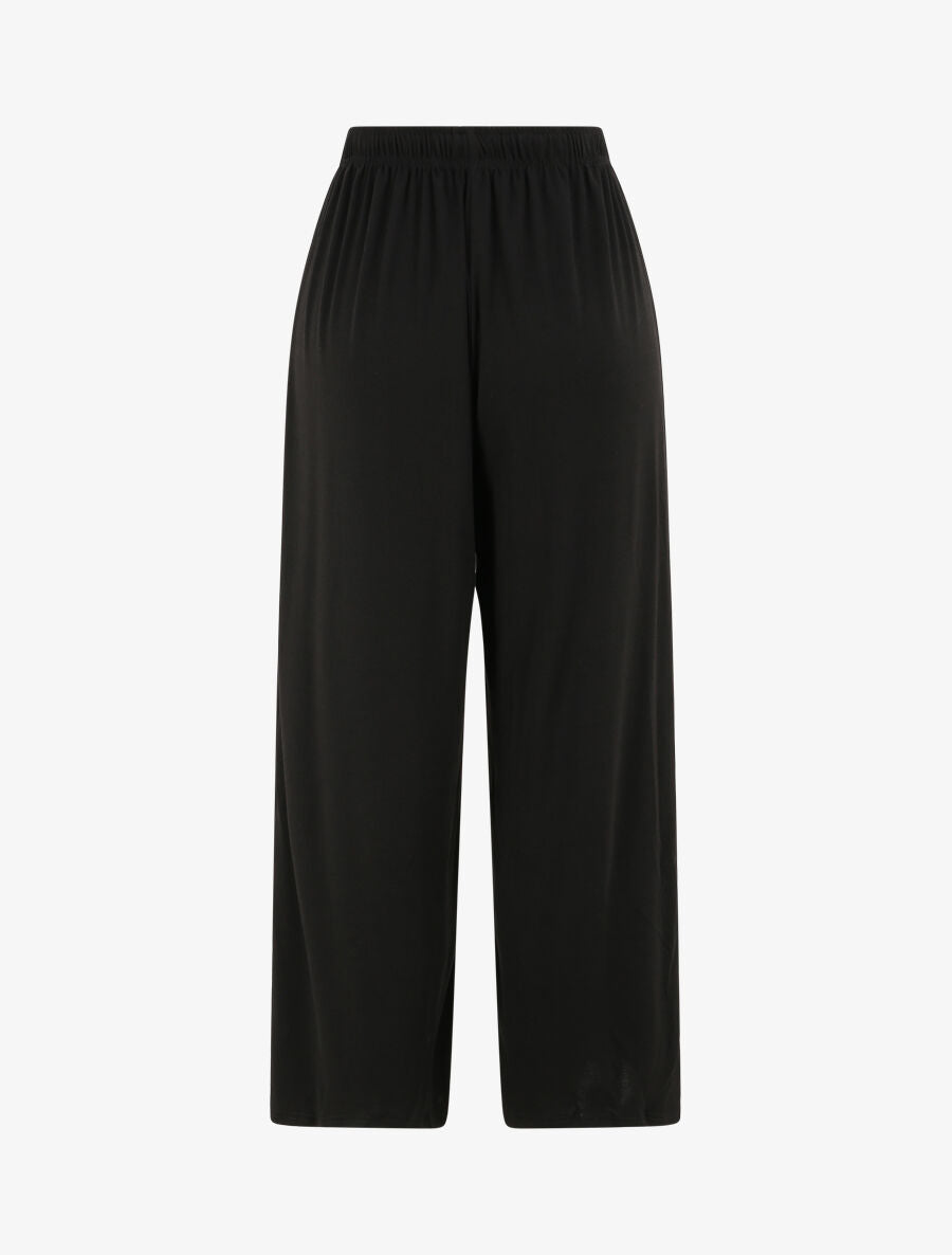 Pantalon fluide uni - Noir - 2