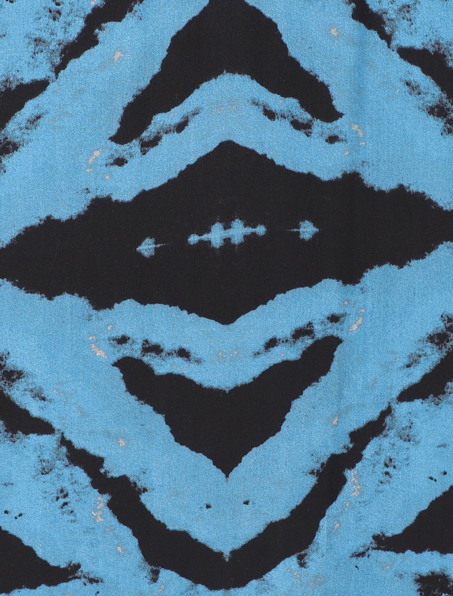 Robe longue à fines bretelles imprimé graphique - Bleu - 3