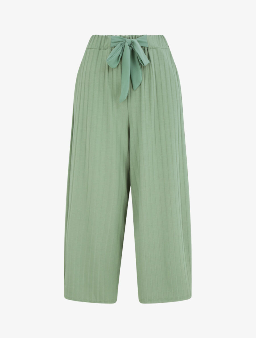 Pantalon ample côtelé - Vert - 4