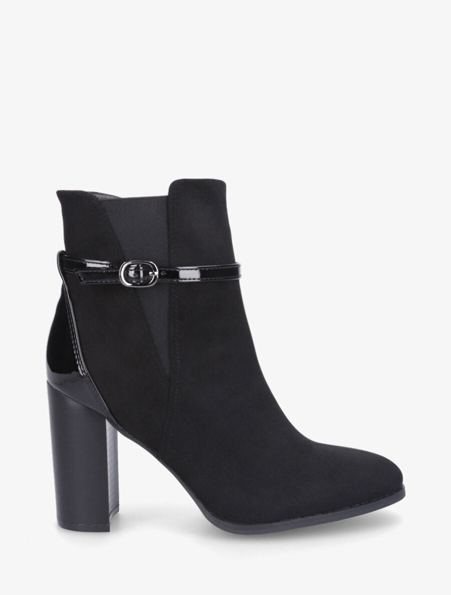 Bottines élastiquées bi-matière - Noir - 2