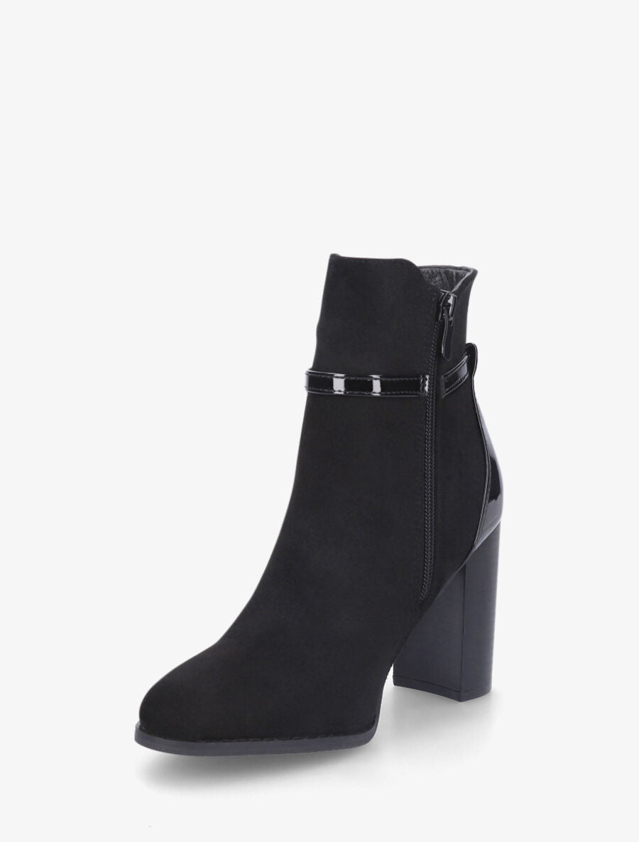 Bottines élastiquées bi-matière - Noir - 4