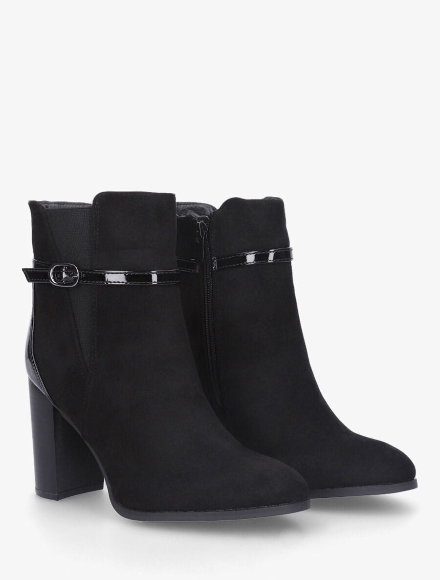 Bottines élastiquées bi-matière - Noir - 5