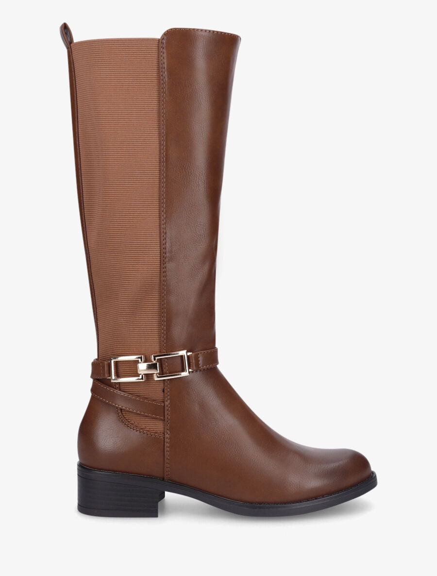 Bottes classiques élastiquées - Camel - 1