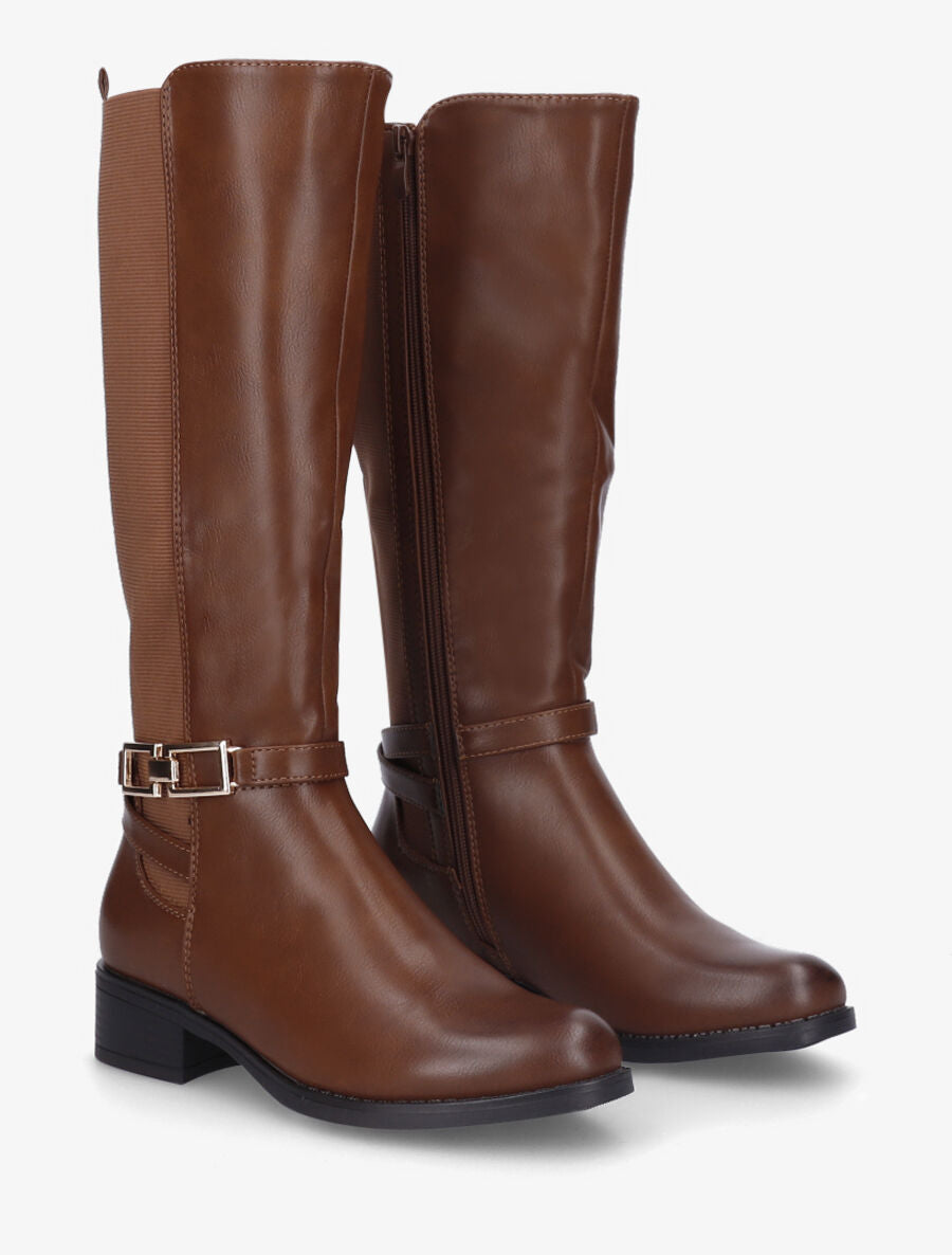 Bottes classiques élastiquées - Camel - 4