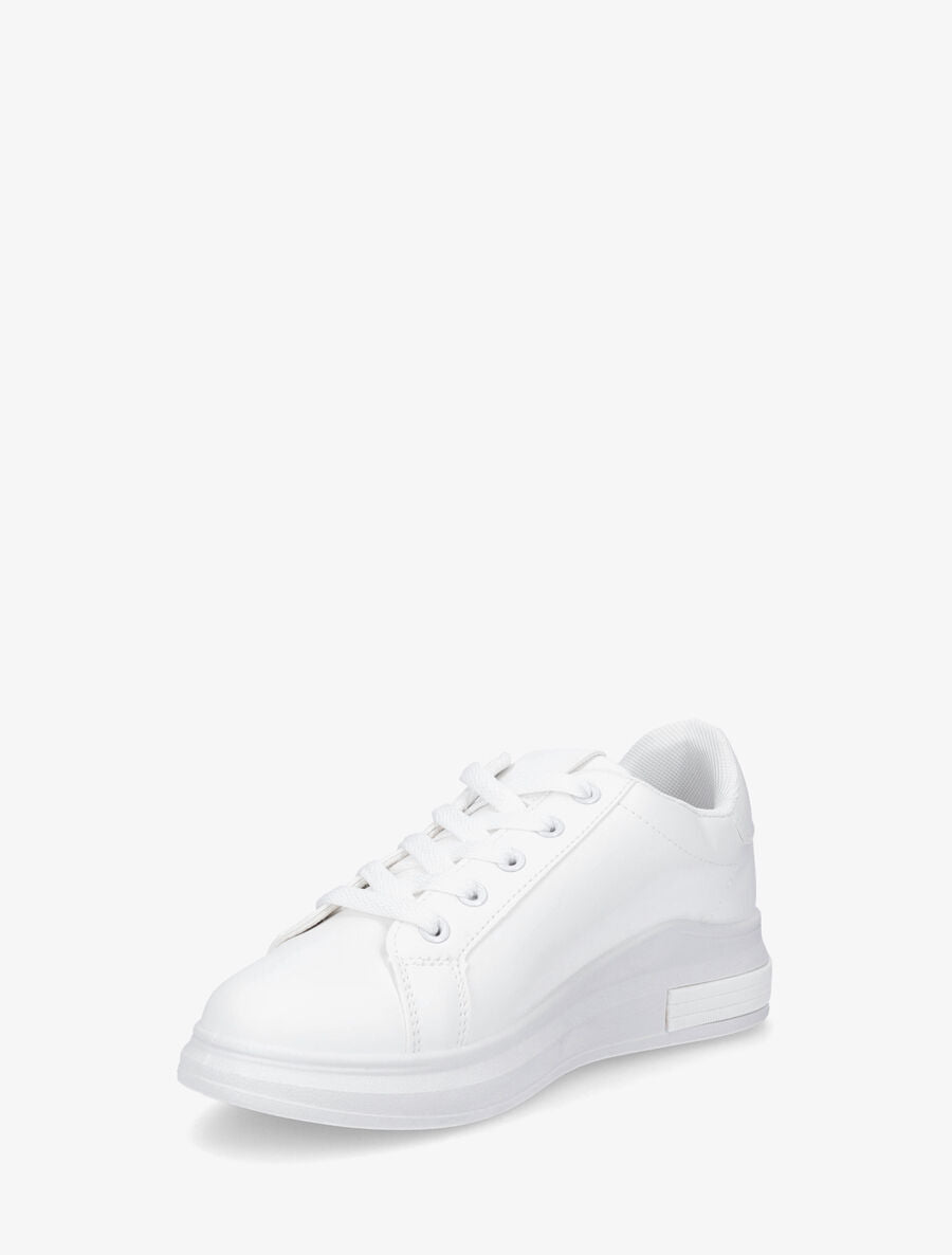 Baskets classiques en simili - Blanc - 3