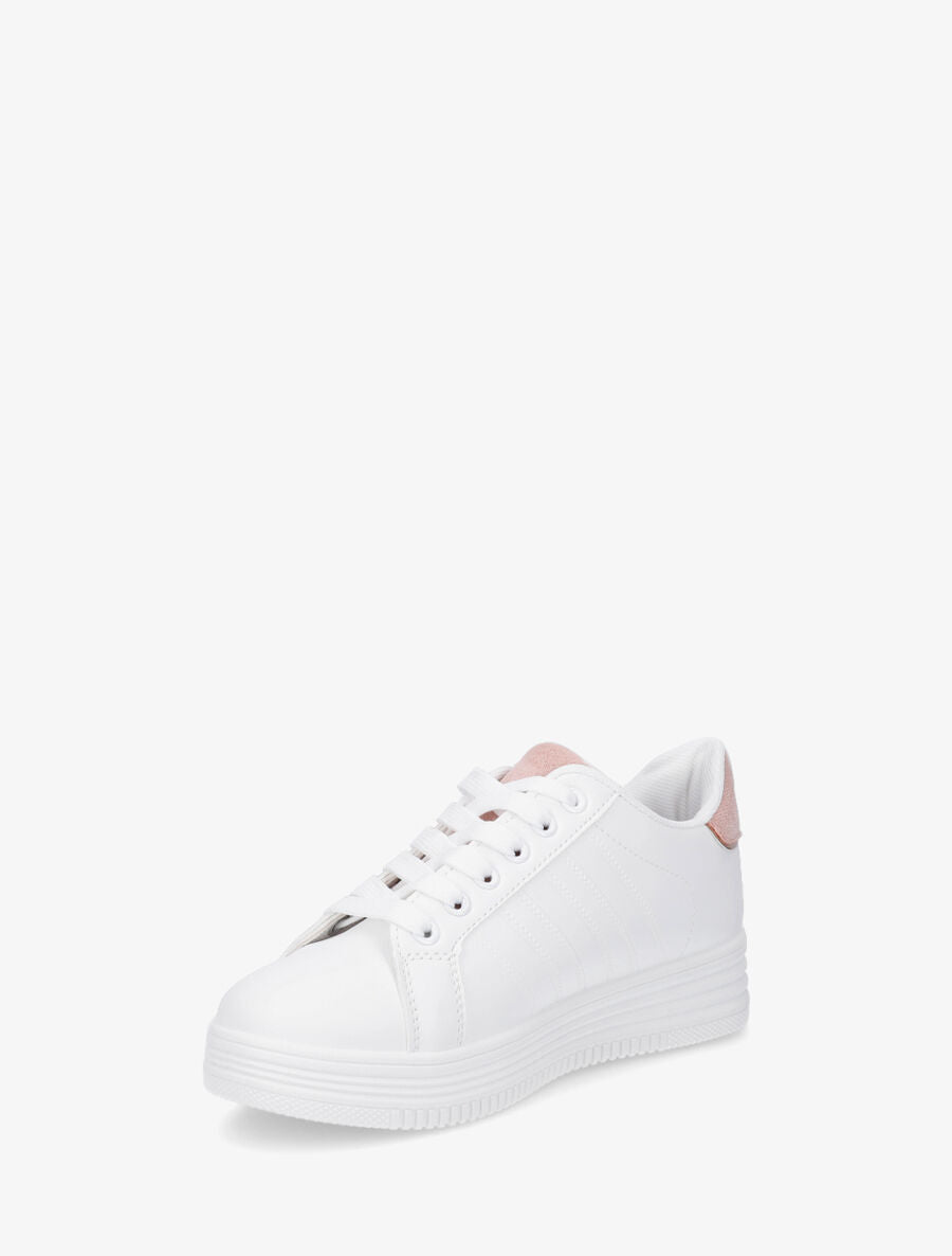 Sneakers à semelle texturée - Rose - 3