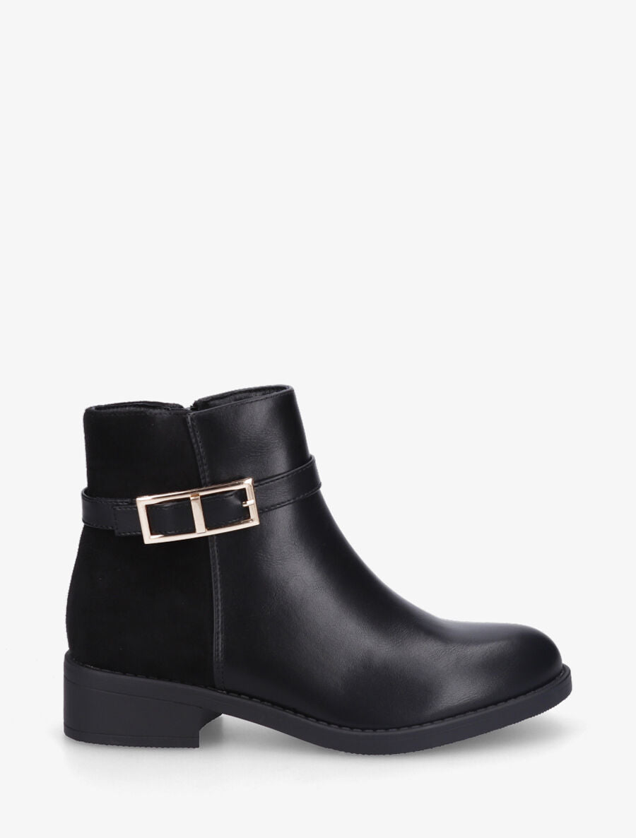 Bottines plates bi - Noir - 1