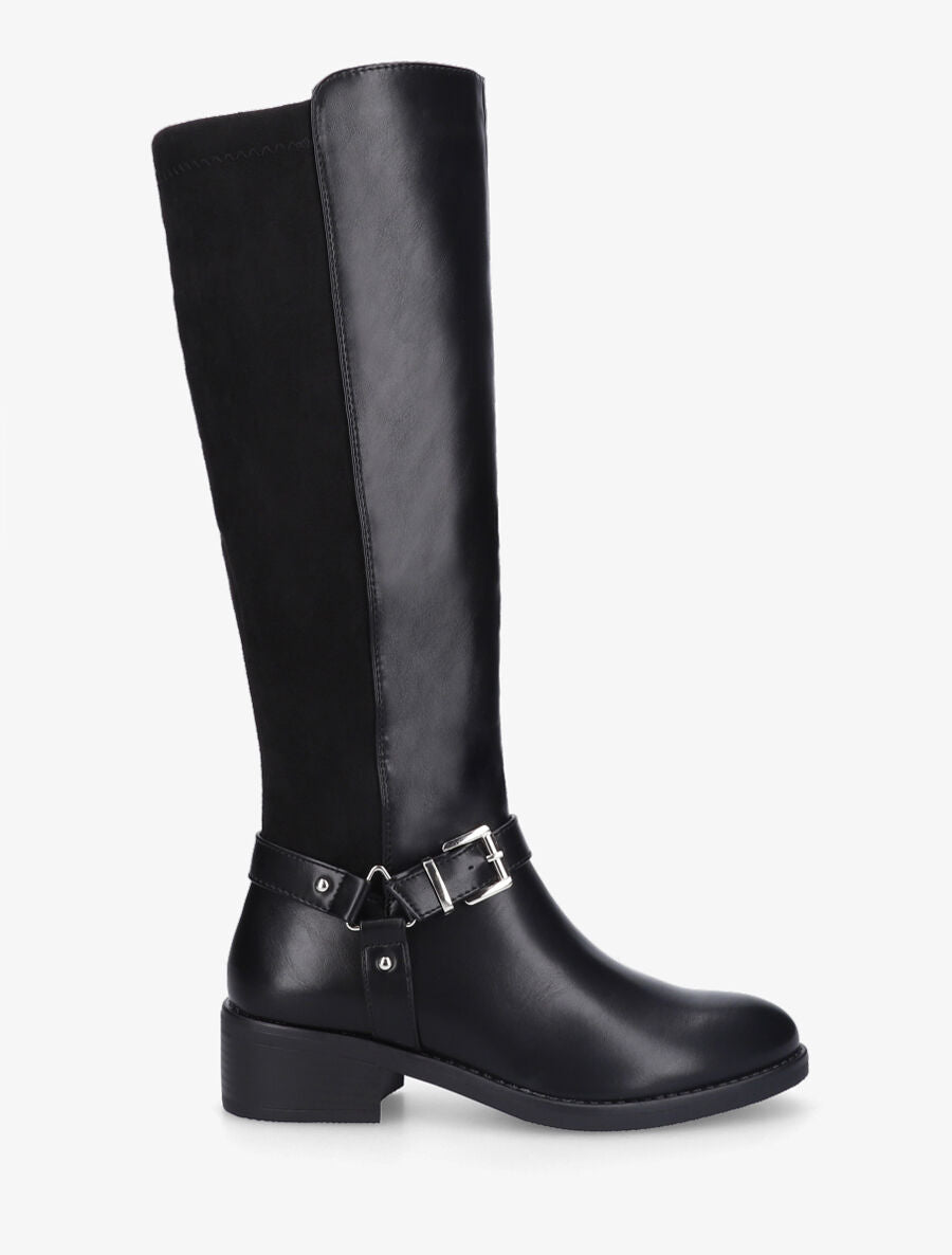 Bottes bi-matière sanglé - Noir - 5