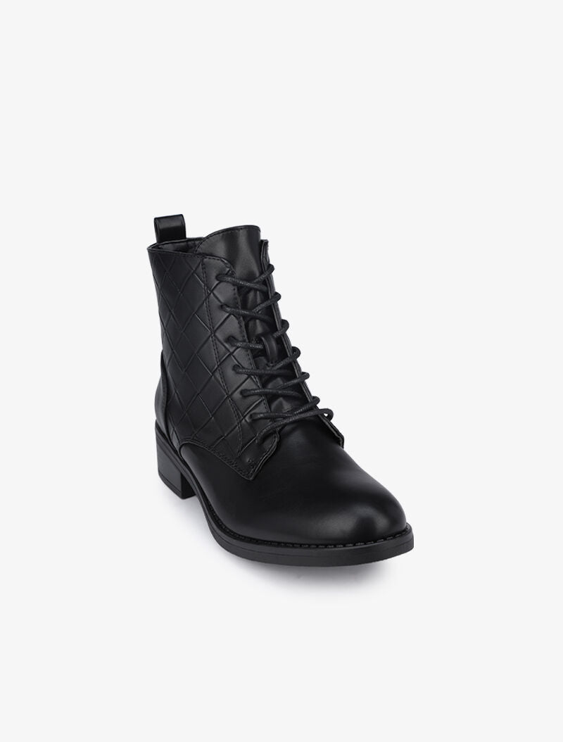 Bottines à motifs texturés - Noir - 3