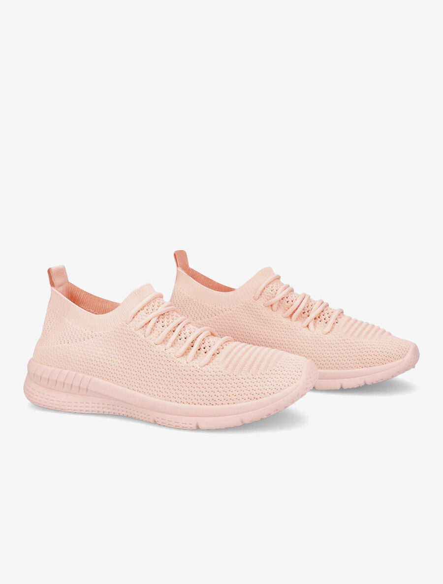 Baskets en mesh à lacets - Rose pâle - 4