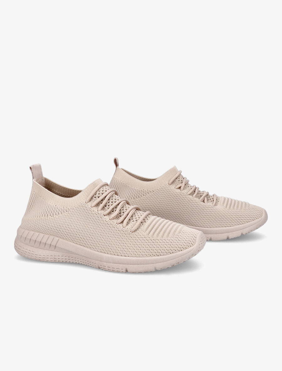 Baskets en mesh à lacets - Taupe - 4