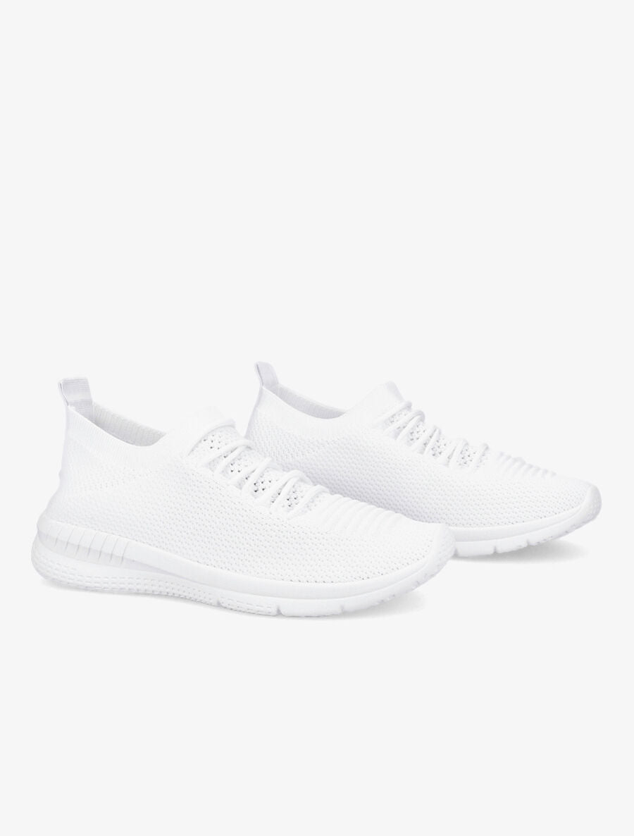 Baskets en mesh à lacets - Blanc - 4