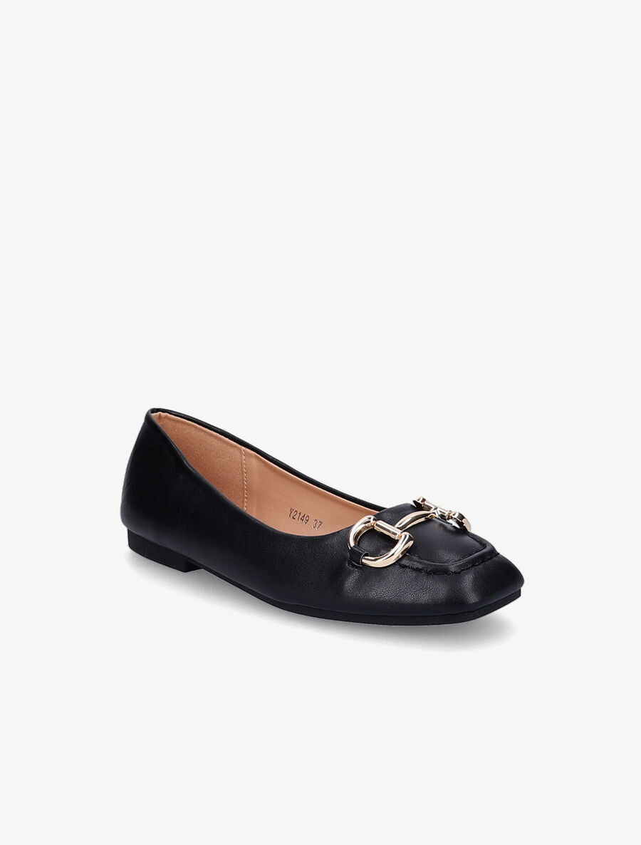 Ballerines à tige style mors - Noir - 2