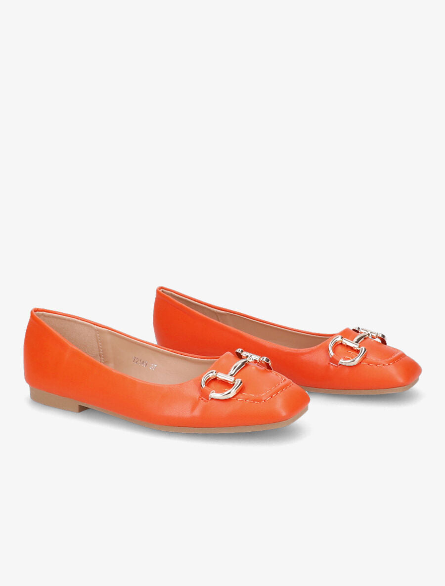 Ballerines à tige style mors - Orange - 4