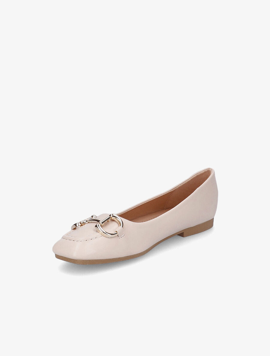 Ballerines à tige style mors - Beige - 3
