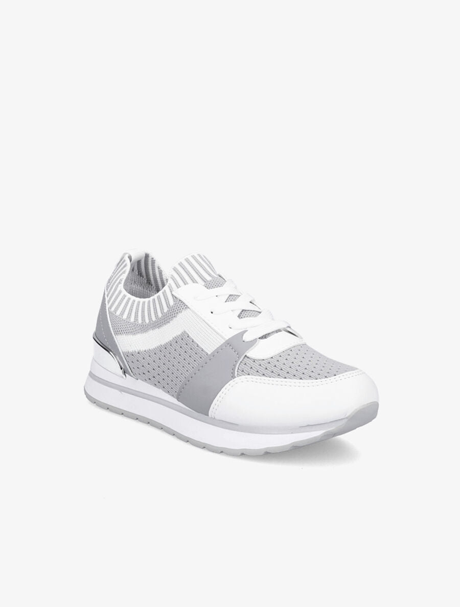 Baskets en mesh et simili - Gris - 2