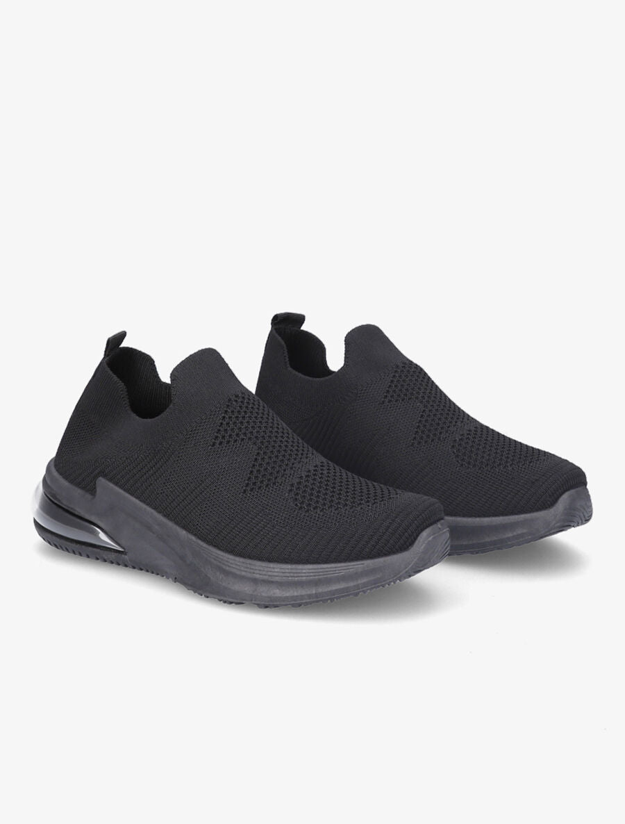 Baskets basses en mesh - Noir - 4