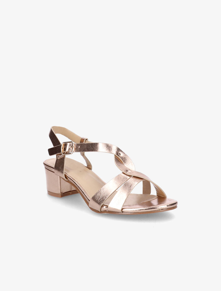 Sandales en simili vernies - Rose gold - 2