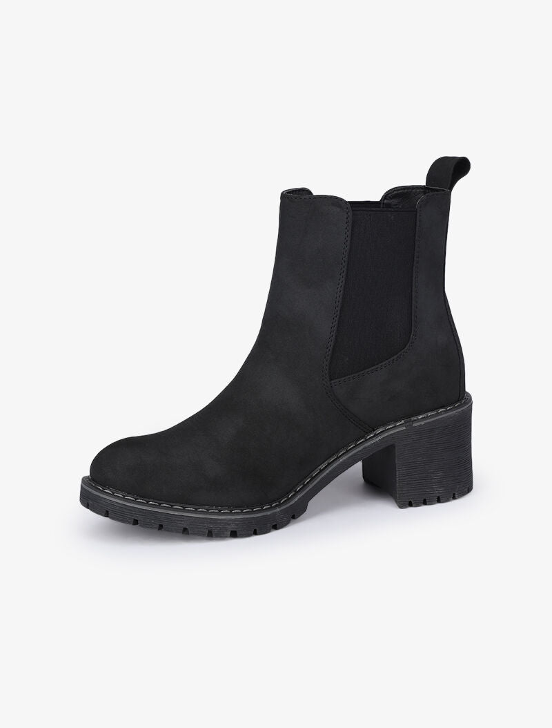 Chelsea boots élastiquées en suédine - Noir - 4