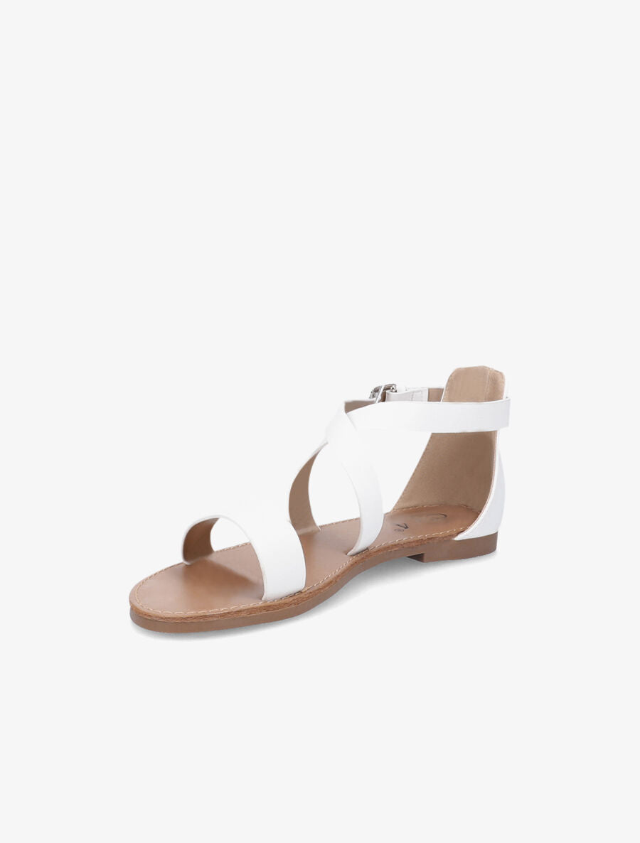 Nu-pieds à ganses croisées - Blanc - 3