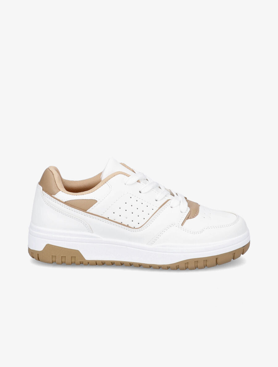 Baskets bicolores - Camel - 5