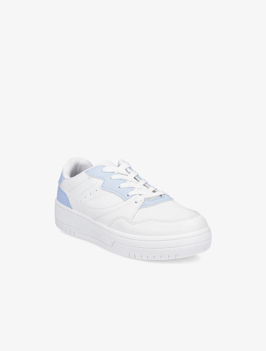 Baskets basses bicolore - Bleu - 2