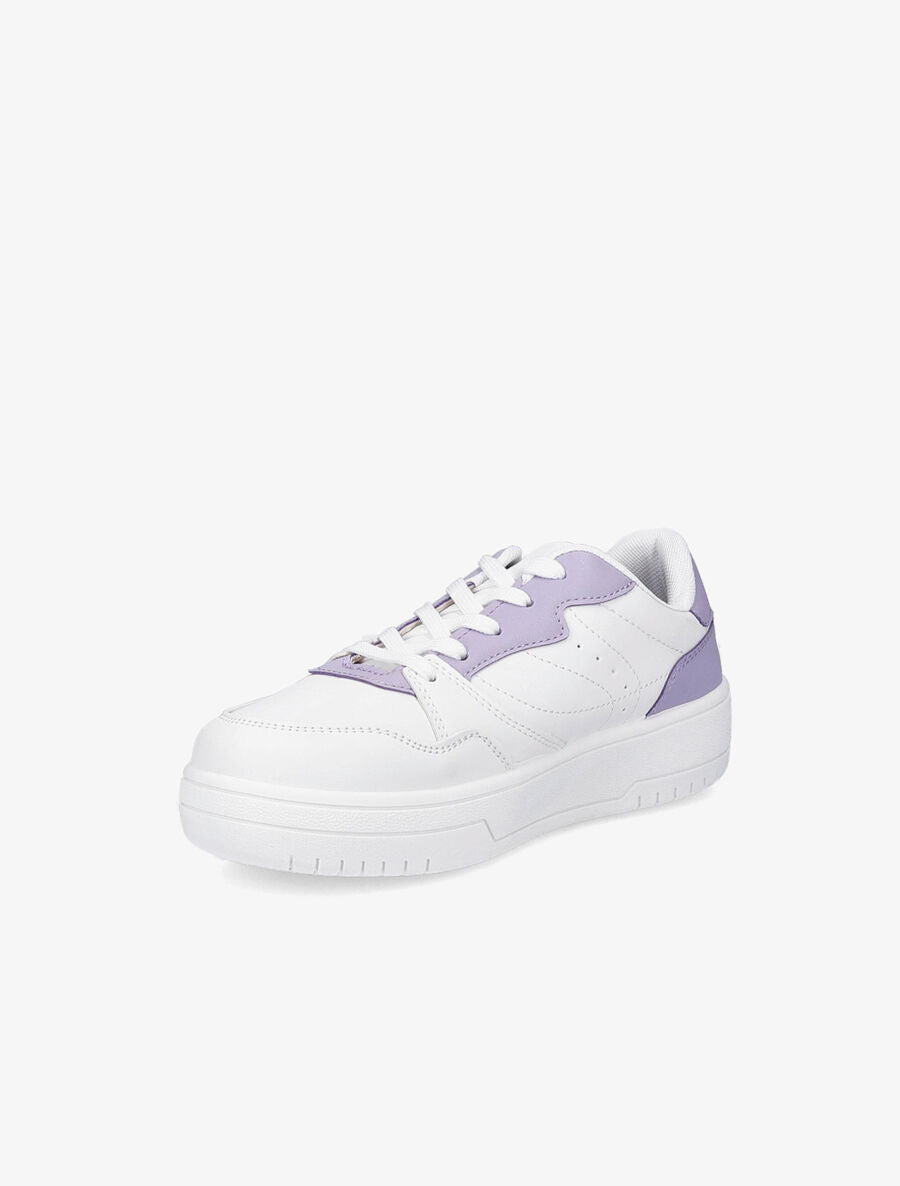 Baskets basses bicolore - Lilas - 3