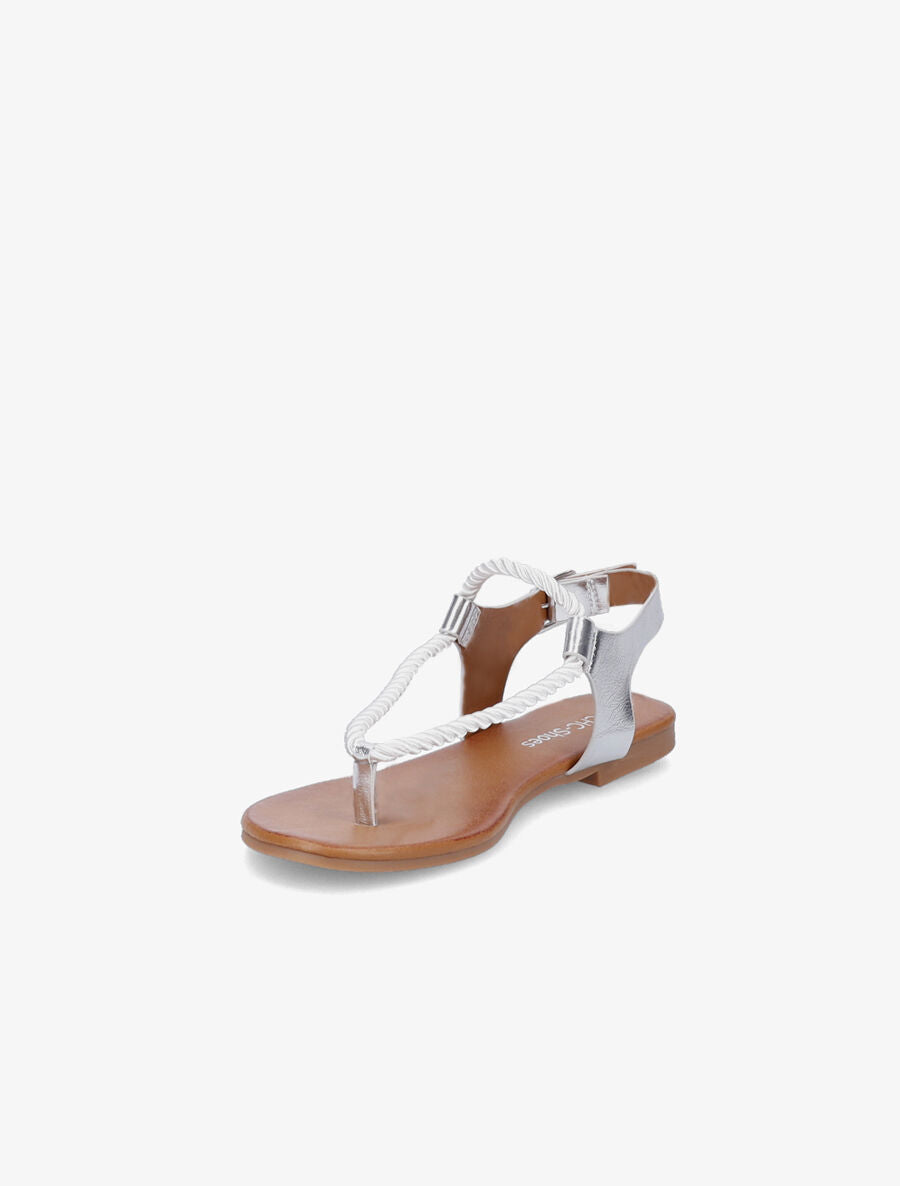 Nu-pieds à brides cordes - Argent - 3