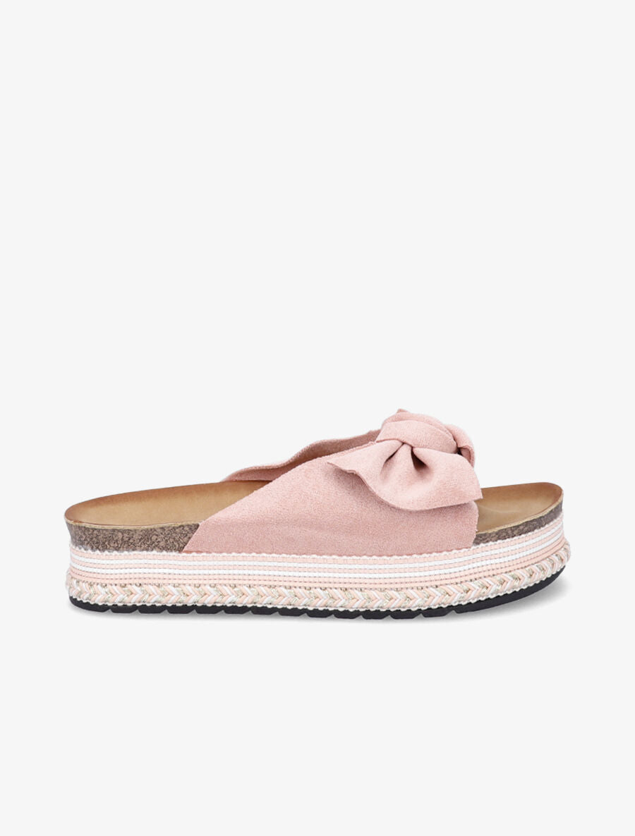 Mules à semelle plateforme stylisée - Rose - 3