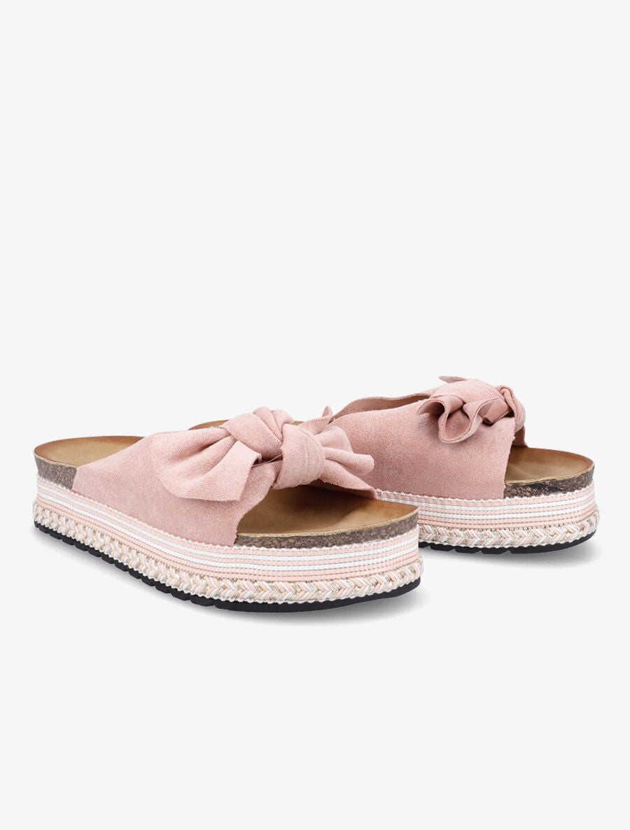 Mules à semelle plateforme stylisée - Rose - 4
