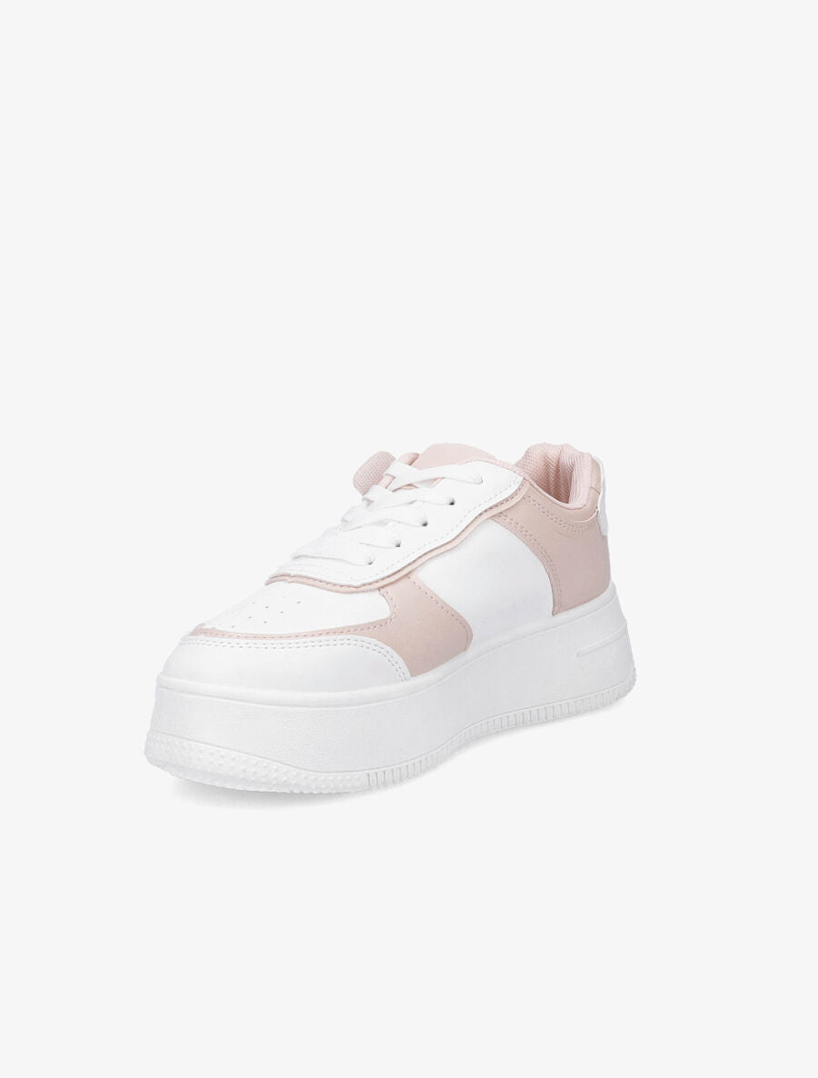 Sneakers à semelle à plateforme - Rose - 3