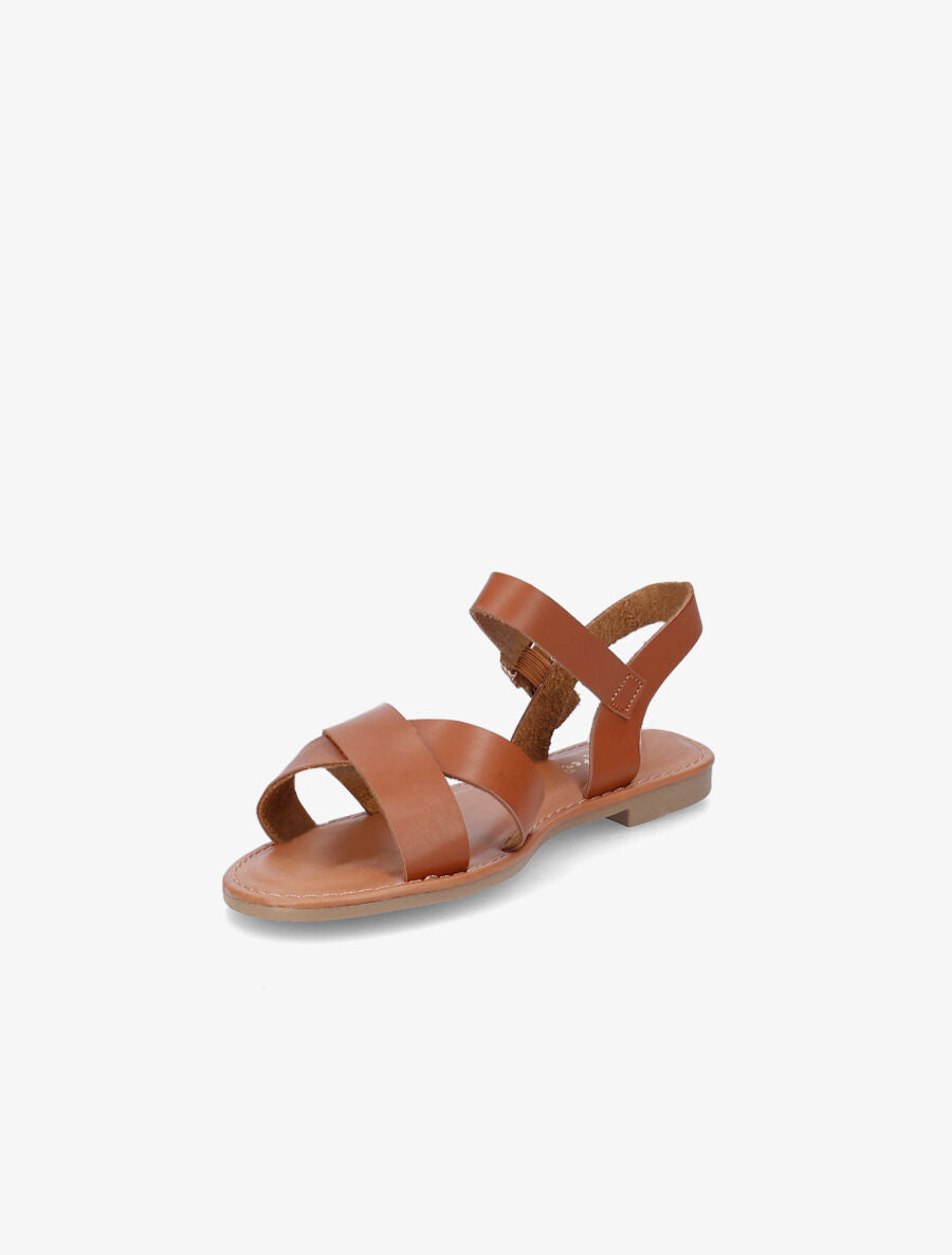 Nu-pieds à brides croisées - Camel - 2