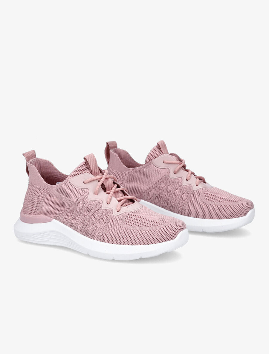 Baskets en mesh à lacets - Rose - 4