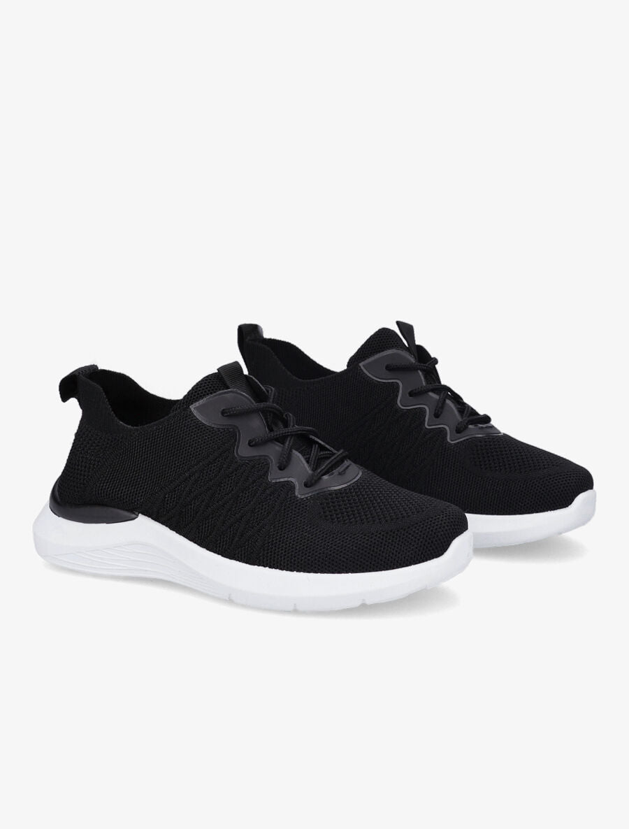 Baskets en mesh à lacets - Noir - 4