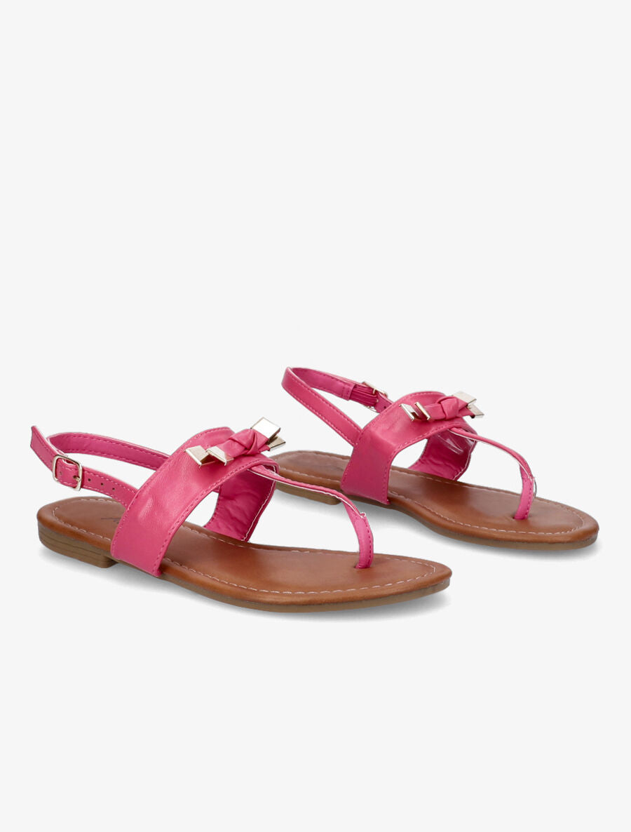 Nu-pieds à petit noeud - Fushia - 4