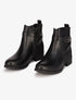 Bottines en simili à contrefort irisé - Noir - 5