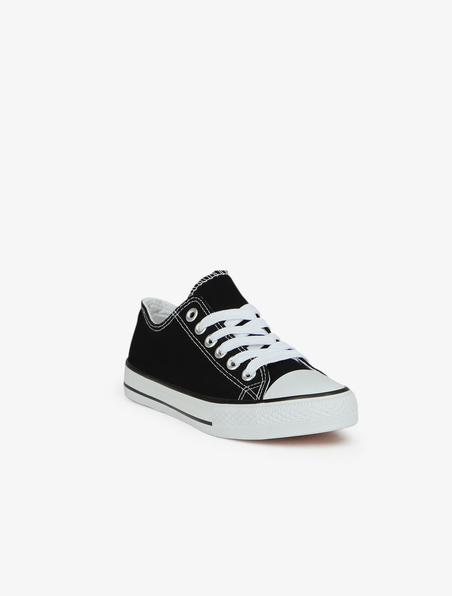 Tennis basse en toile - Noir - 2