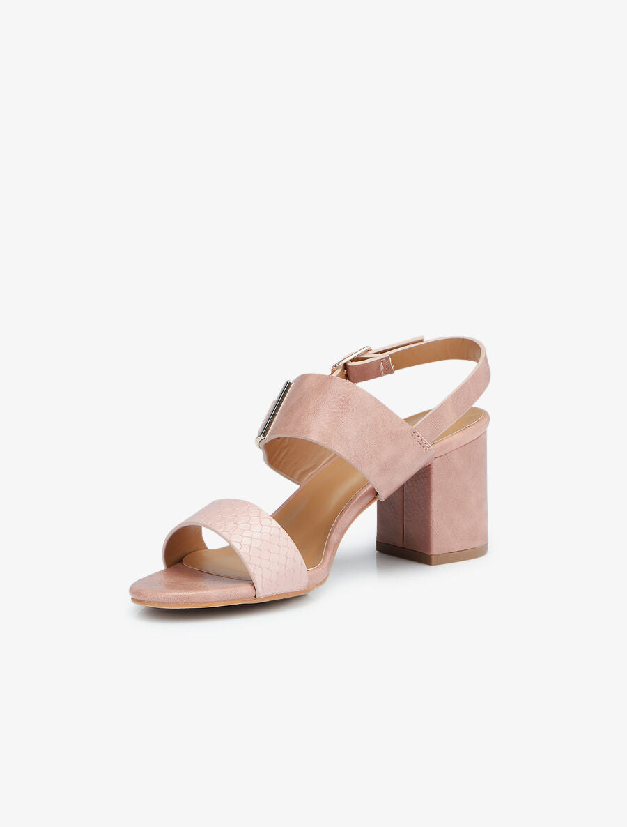 Sandales à boucle métallique - Rose - 3