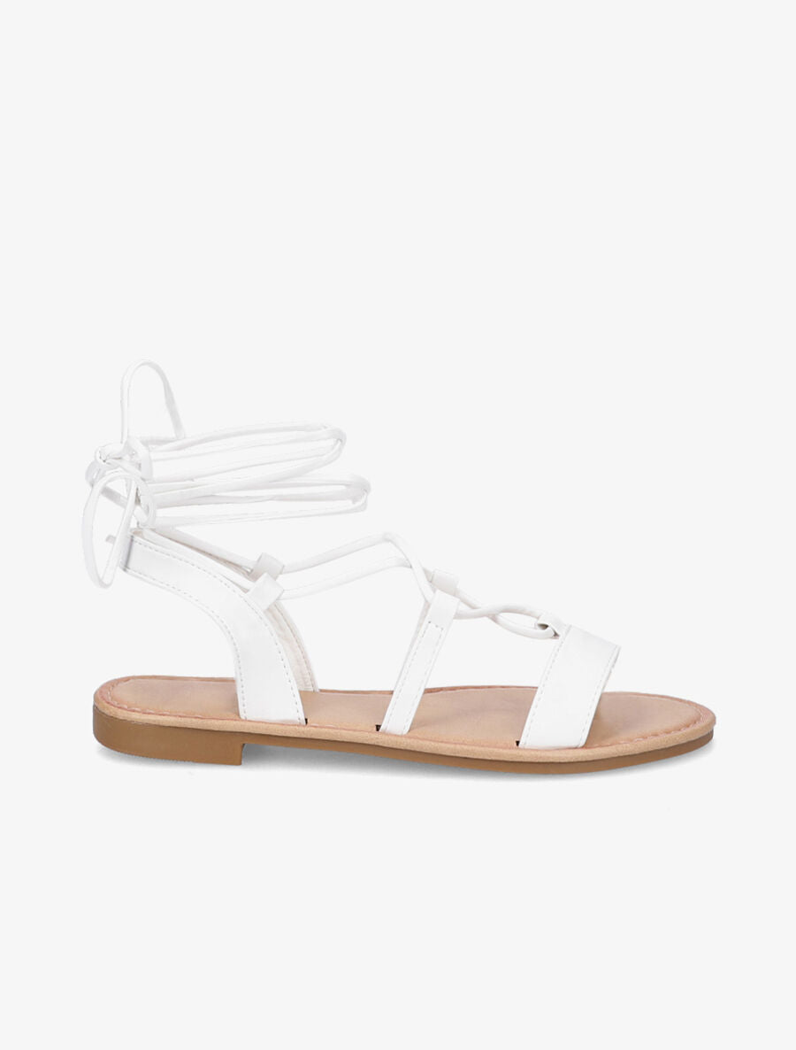 Nu-pieds à liens - Blanc - 3