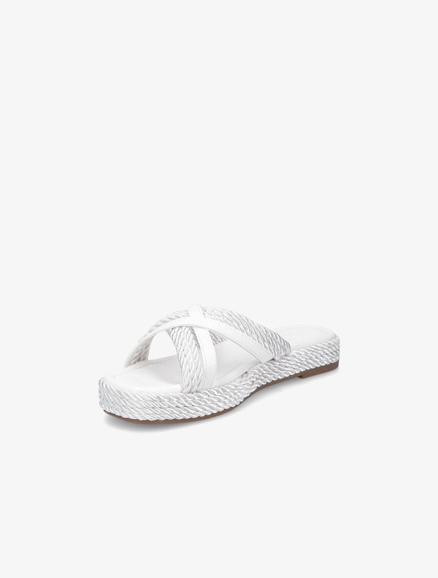 Claquettes à ganses croisées - Blanc - 3