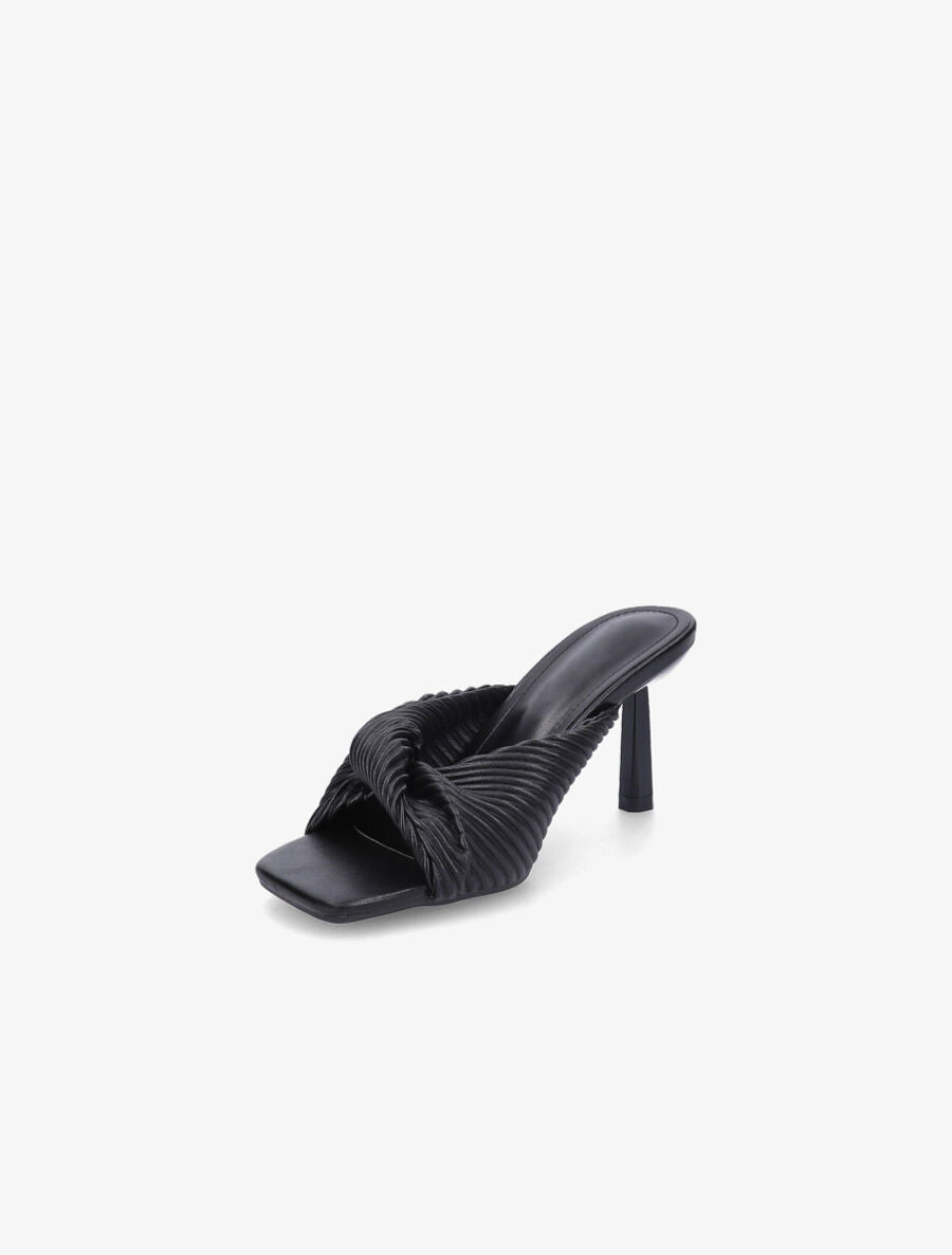 Mules torsadées à talon aiguille - Noir - 3