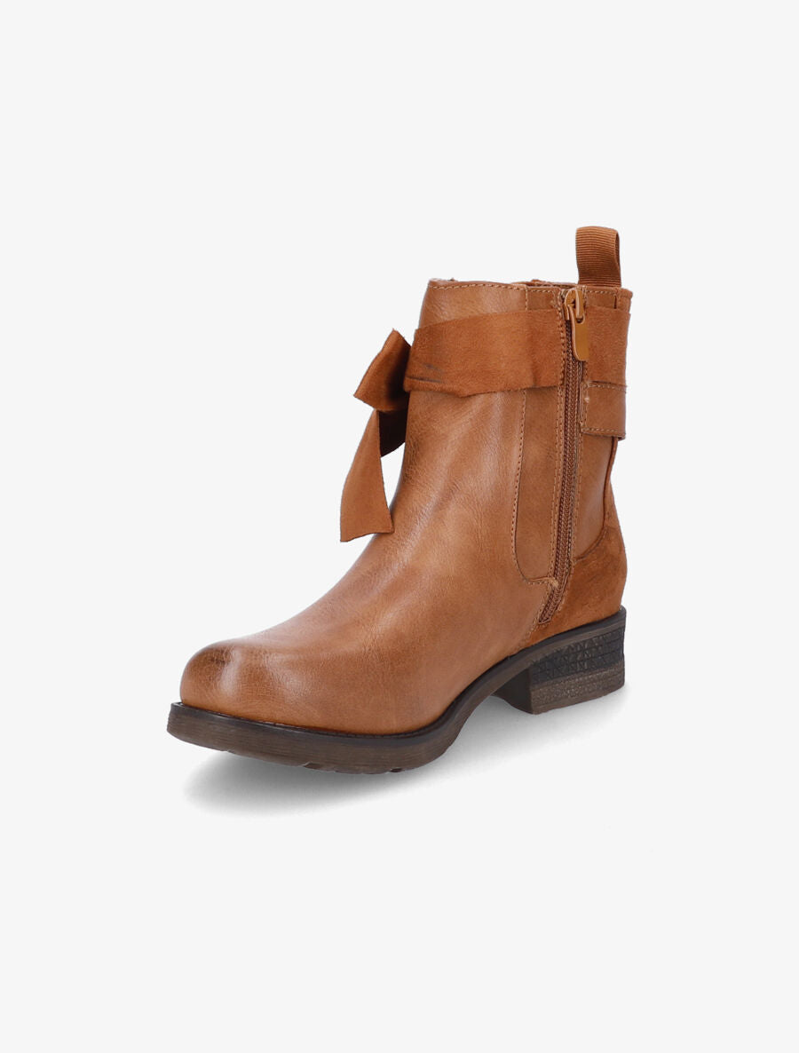 Boots montantes à noeud - Camel - 3