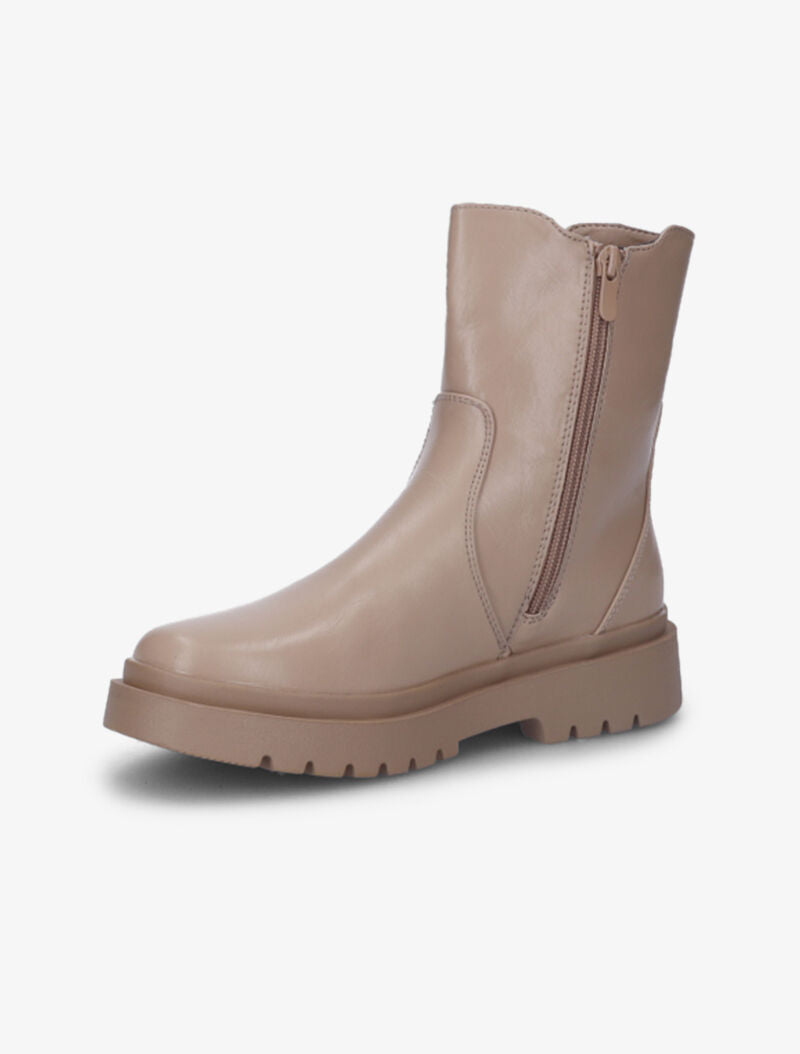 Bottines à semelle épaisse et à ganse élastiquée - Taupe - 4